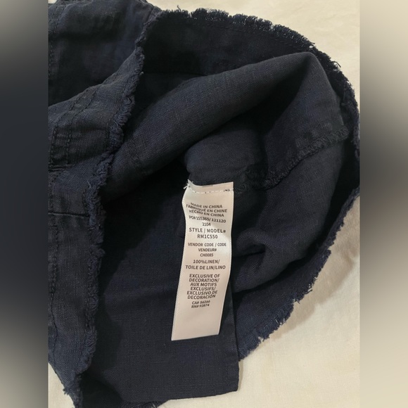 NWT Splendid Villa Easy Linen Shorts in Navy Blue, Size XS - Picture 7 of 8